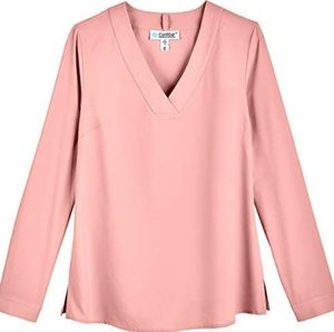 Coolibar Chillon blouse, size small, upf sun protection, blush pink